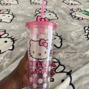 Hello Kitty Pink and White Tumbler